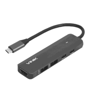 Hub USB Vinik Tipo C 5 em 1 - 2X USB 3.0 + HDMI 4K + Tipo C PD 100W + Tipo C DT - HV51C