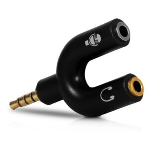 Adaptador Fone de ouvido Vinik P2 3.5MM Duas vias P/ USB Tipo C Fone + Microfone ADFMUSBTC