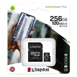Cartão de Memória Kingston 256GB Micro SDXC CanvasSelect Plus + Adapt - SDCS2/256GB
