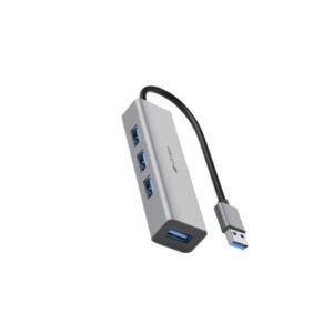 HUB USB 3.0 4 Portas C3Tech Prata - HU-340GY