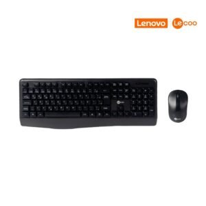 Kit Teclado e Mouse Lecoo Sem Fio Preto - KW202