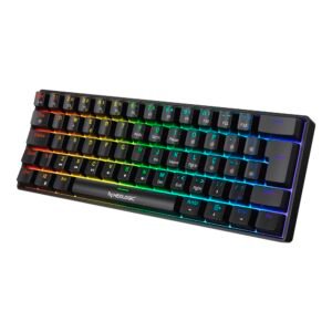 Teclado Mecânico Redragon Gamer Fizz RGB Preto Switch Brown - K617-RGB-B (PT-BROWN)