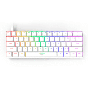 Teclado Mecânico Redragon Gamer Mitra Branco Single Color Switch Brown - K551W (PT-BROWN)