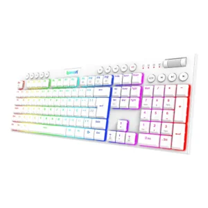 Teclado Mecânico Redragon Gamer Akali RGB Branco Switch Brown - K642WGO-RGB (PT-BROWN)