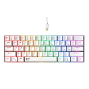 Teclado Mecânico Redragon Gamer Dragonborn RGB Branco Switch Red - K630W-RGB