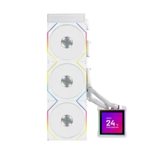 WATER COOLER 360MM LIAN LI HYDROSHIFT II OLED CURVO 360P28, ARGB, DISPLAY LCD 6.67", WHITE - GHS2OLDC36PW