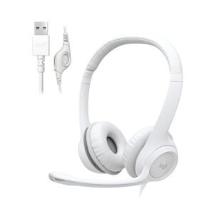 Headset Logitech H390 USB Branco - 981-001285