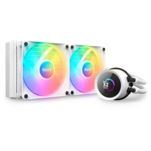 WATER COOLER 240MM NZXT KRAKEN 240 RGB, DISPLAY LCD, WHITE - RL-KR240-W1