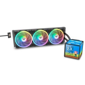 WATER COOLER 360MM THERMALTAKE MINECUBE 360 ULTRA, ARGB, LCD QUAD, BLACK - CL-W481-PL12SW-A